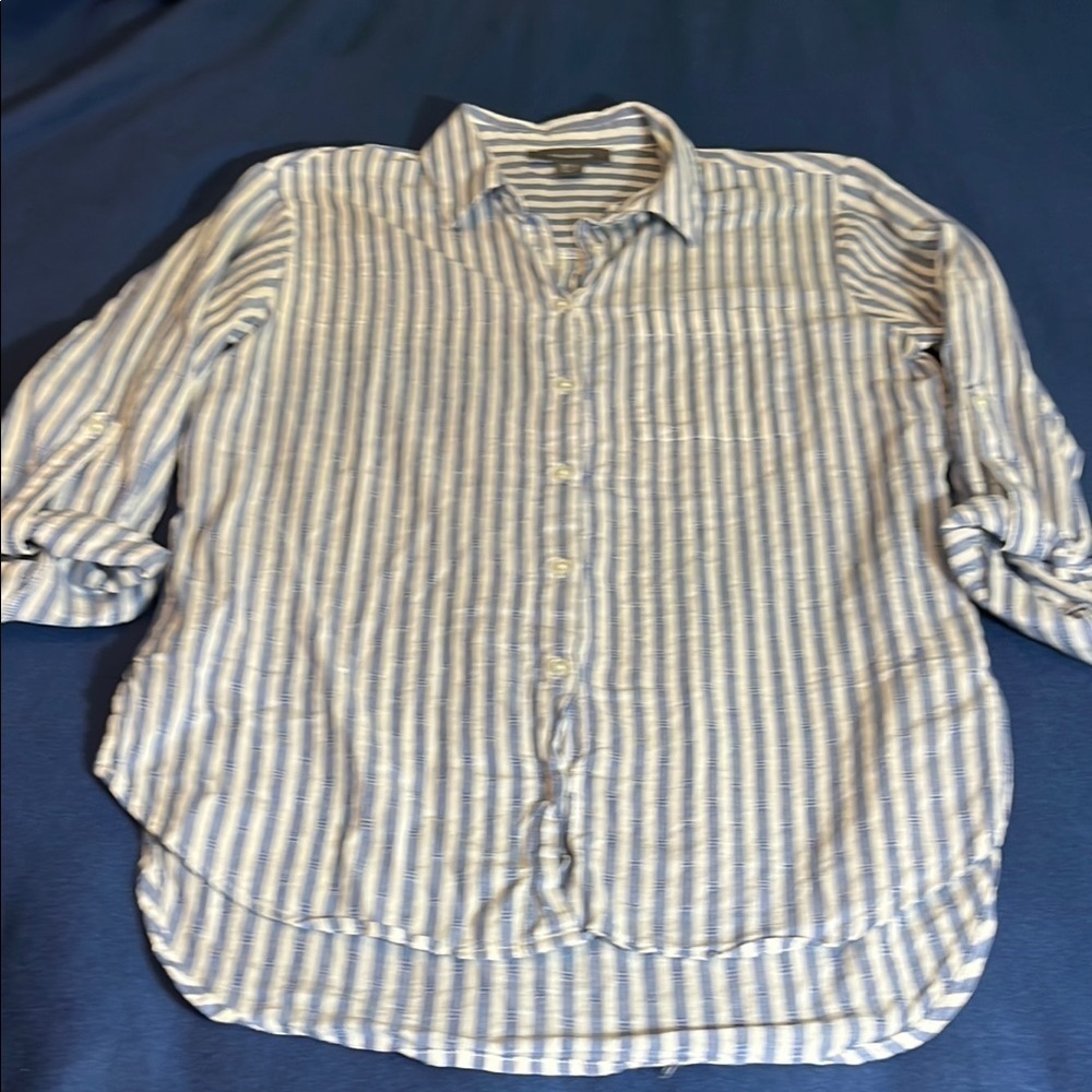 Striped button down shirt